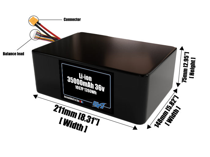 Li-ion 35000mAh 10S7P 36v Battery Pack