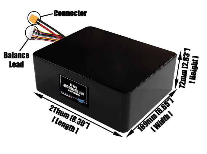 Li-ion 40000mAh 10S8P 36v