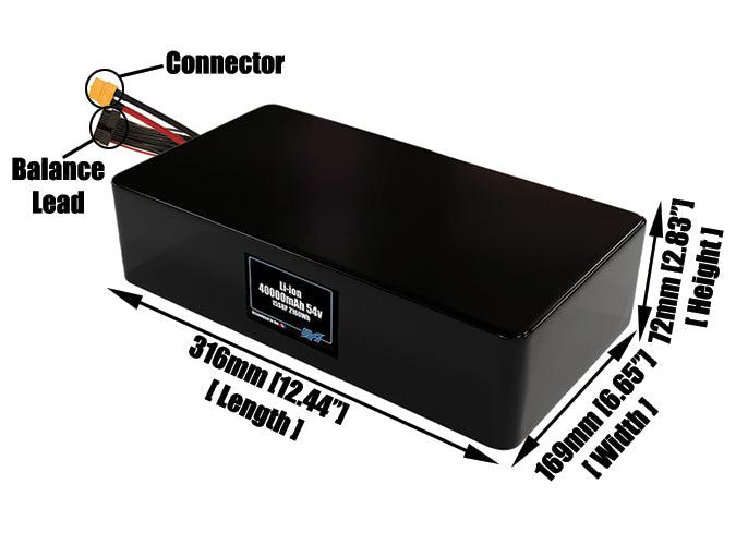 Li-ion 40000mAh 15S8P 54v