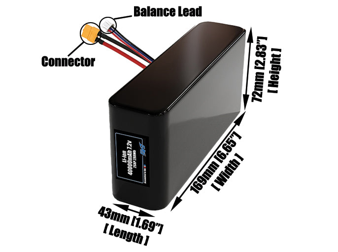 Li-ion 40000mAh 2S8P 7.2v