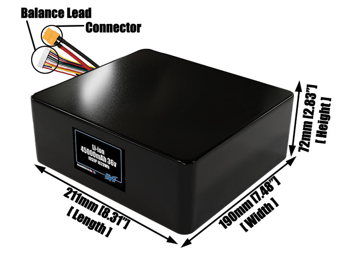 Li-ion 45000mAh 10S9P 36v