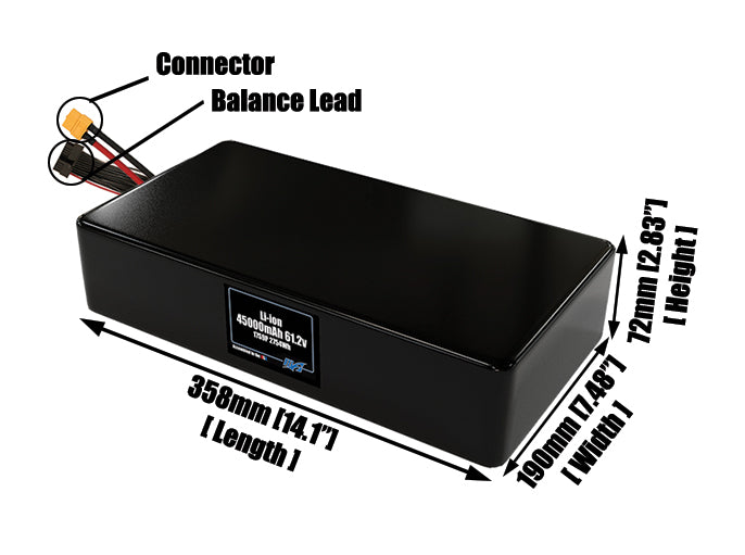 Li-ion 45000mAh 17S9P 61.2v