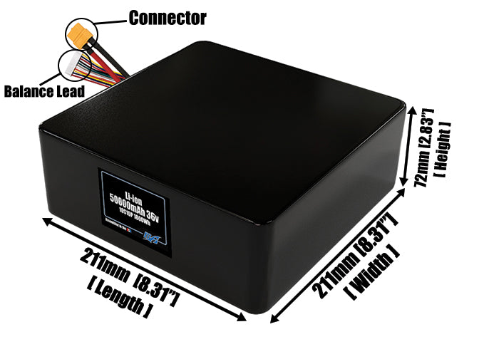 Li-ion 50000mAh 10S10P 36v