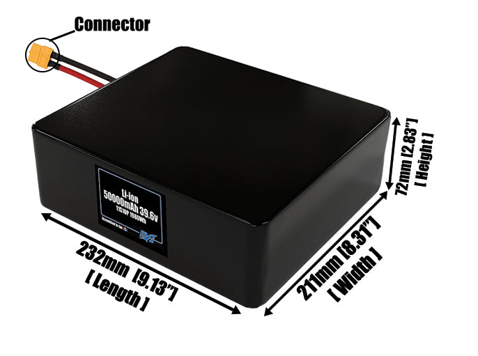 Li-ion 50000mAh 11S10P 39.6v