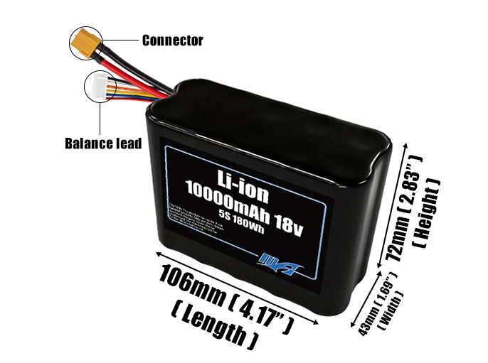 Li-ion 10000mAh 5S2P 18v