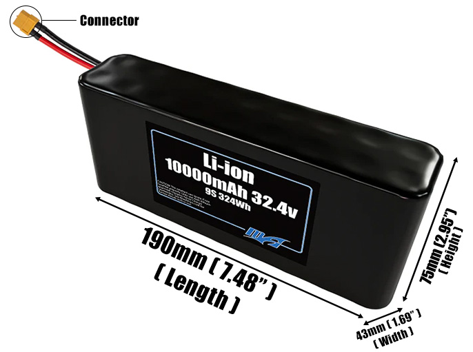 Li-ion 10000mAh 9S2P 32.4v Battery Pack