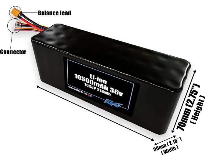 Li-ion 10500mAh 10S3P 36v Battery Pack