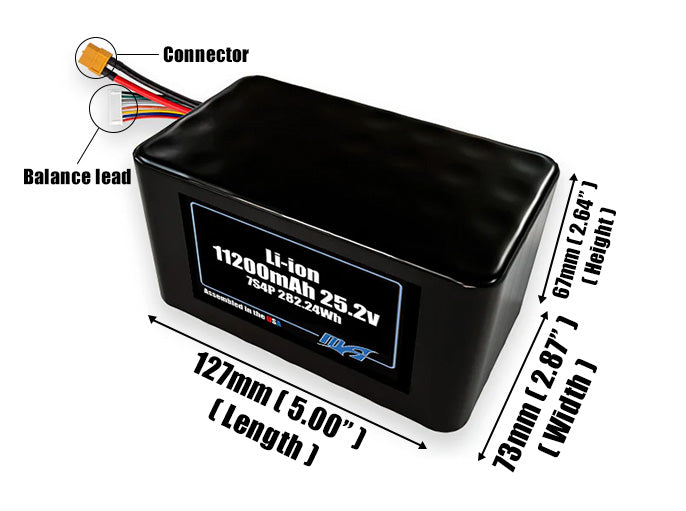 Li-ion 11200mAh 7S4P 25.2v