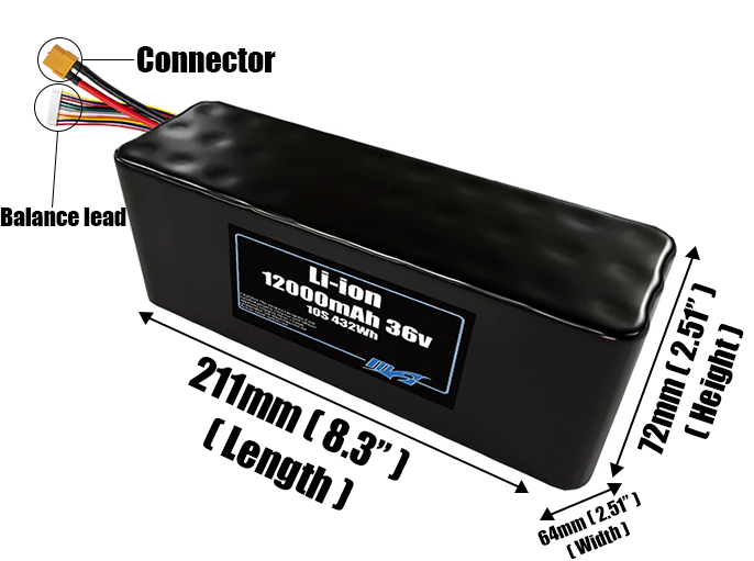 Li-ion 12000mAh 10S3P 36v