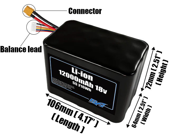 Li-ion 12000mAh 5S3P 18v