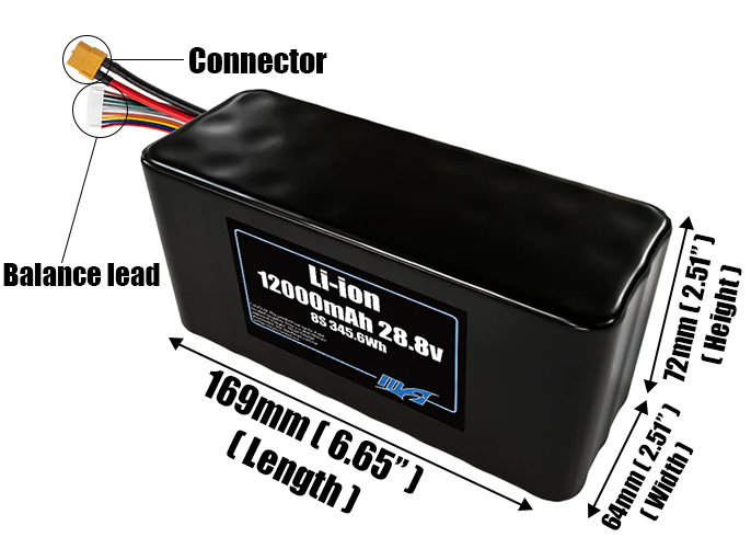 Li-ion 12000mAh 8S3P 28.8v