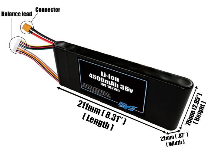 Li-ion 4500mAh 10S 36v Battery Pack