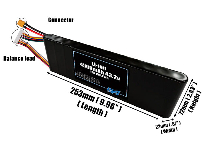 Li-ion 4500mAh 12S 43.2v