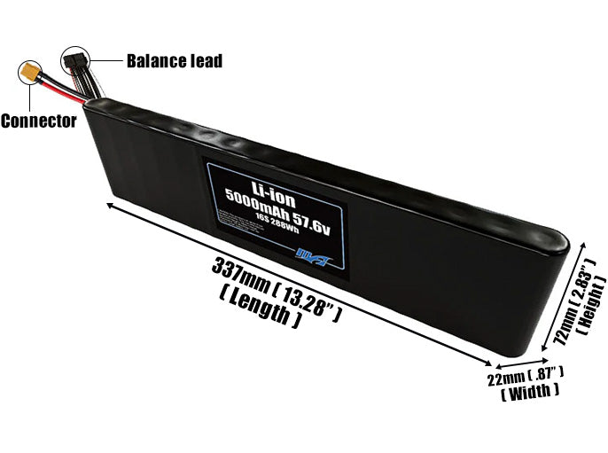 Li-ion 5000mAh 16S 57.6v