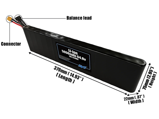Li-ion 5000mAh 18S 64.8v Battery Pack