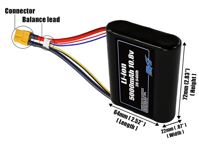 Li-ion 5000mAh 3S 10.8v