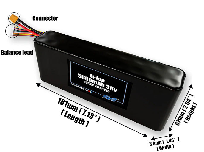 Li-ion 5600mAh 10S2P 36v