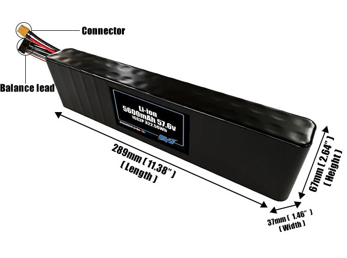 Li-ion 5600mAh 16S2P 57.6v