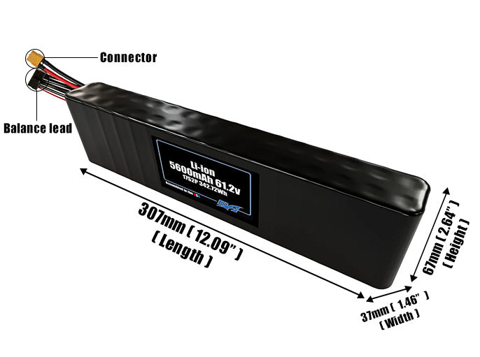 Li-ion 5600mAh 17S2P 61.2v