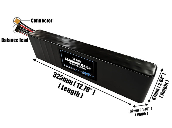 Li-ion 5600mAh 18S2P 64.8v