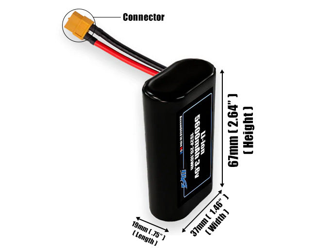 Li-ion 5600mAh 1S2P 3.6v