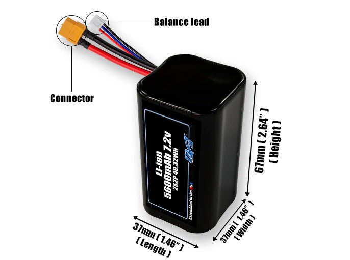 Li-ion 5600mAh 2S2P 7.2v