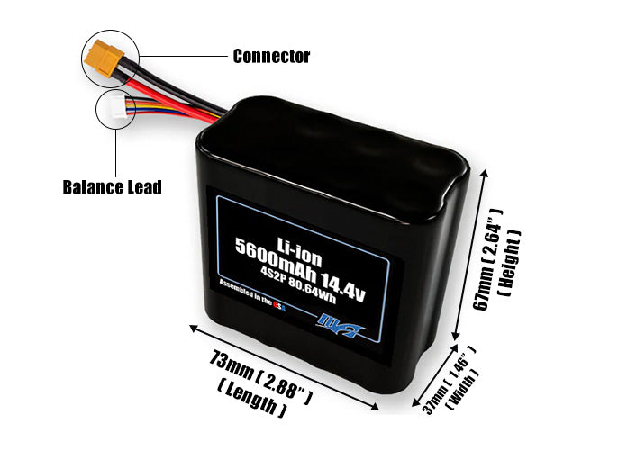 Li-ion 5600mAh 4S2P 14.4v