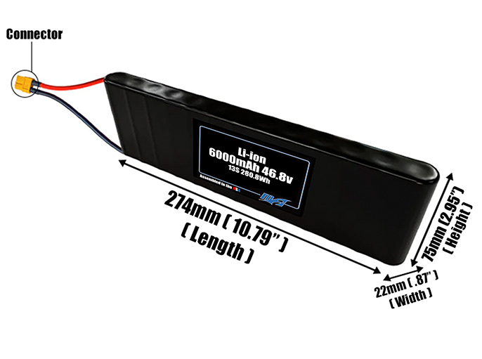 Li-ion 6000mAh 13S 46.8v Battery Pack