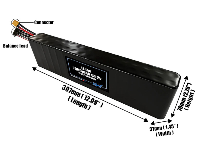 Li-ion 7000mAh 17S2P 61.2v Battery Pack
