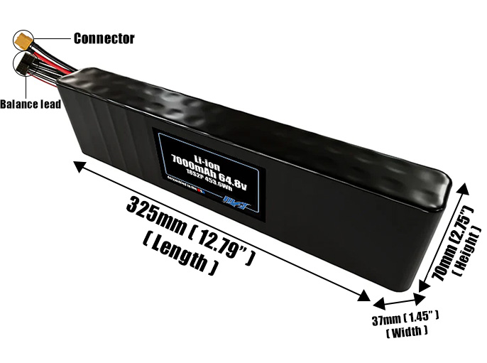 Li-ion 7000mAh 18S2P 64.8v Battery Pack