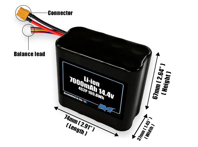 Li-ion 7000mAh 4S2P 14.4v