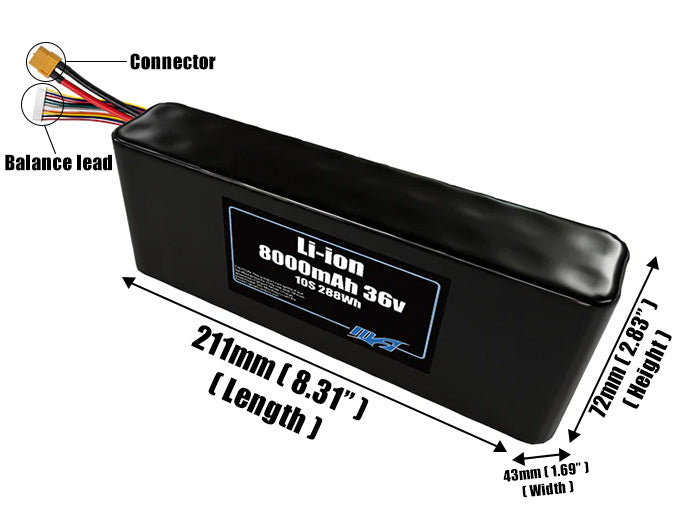 Li-ion 8000mAh 10S2P 36v