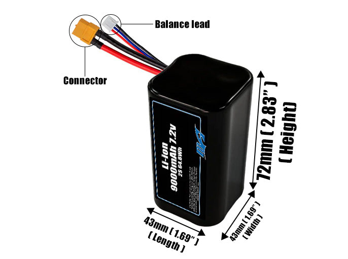 Li-ion 9000mAh 2S2P 7.2v