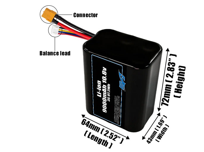 Li-ion 9000mAh 3S2P 10.8v