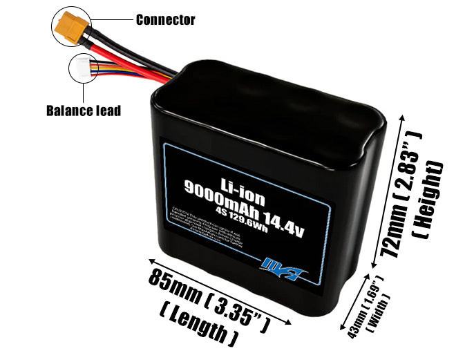 Li-ion 9000mAh 4S2P 14.4v