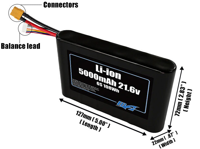 Li-ion 5000mAh 6S 21.6v