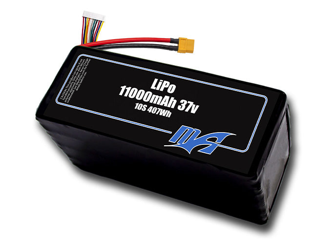 A MaxAmps LiPo 11000mAh 10S 37 volt battery pack
