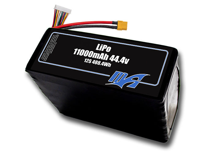 A MaxAmps LiPo 11000mAh 12S 44.4 volt battery pack