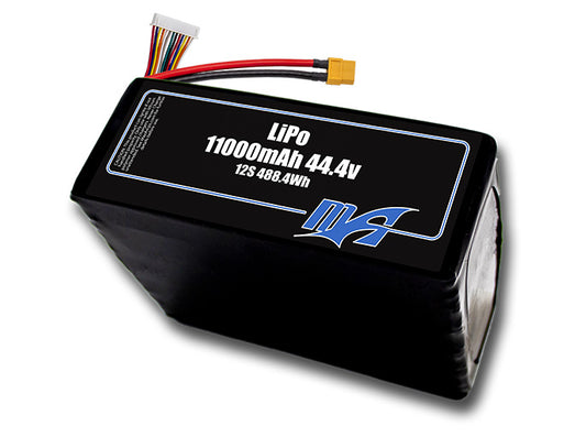 LiPo 11000 12S 44.4v Battery Pack