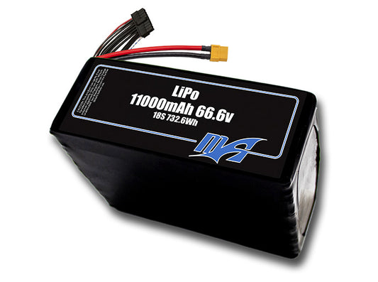 LiPo 11000 18S 66.6v Battery Pack