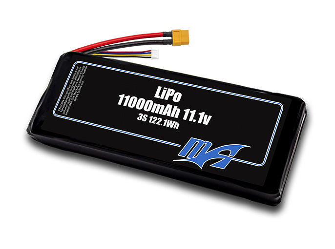 A MaxAmps LiPo 11000mAh 3S 11.1 volt battery pack
