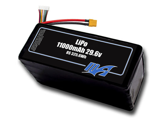 A MaxAmps LiPo 11000mAh 8S 29.6 volt battery pack