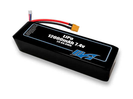 A MaxAmps LiPo 12000mAh 2S 2P 7.4 volt battery pack