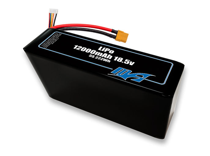 A MaxAmps LiPo 12000mAh 5S 2P 18.5 volt battery pack