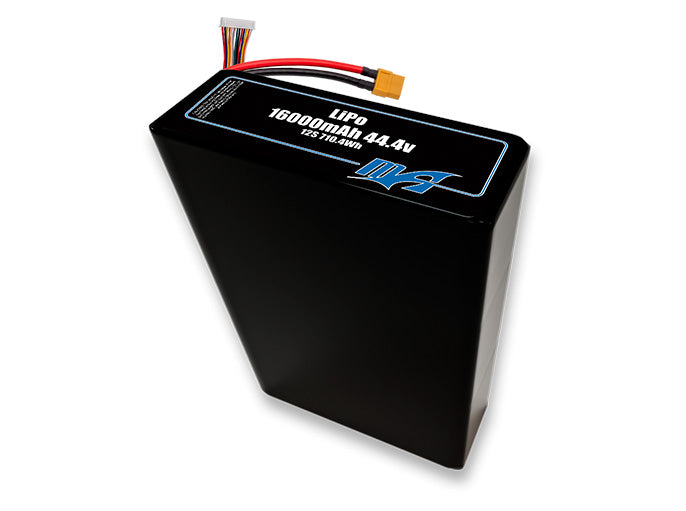 A MaxAmps LiPo 16000mAh 12S 2P 44.4 volt battery pack