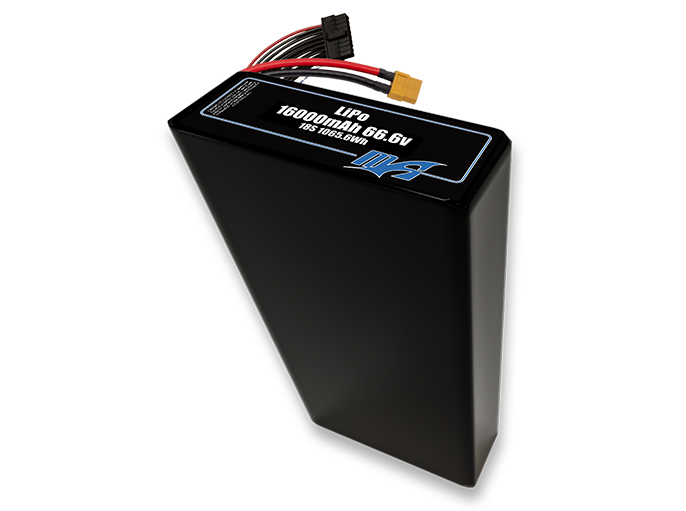 LiPo 16000 18S2P 66.6v Battery Pack