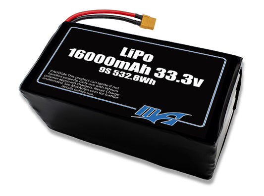 A MaxAmps LiPo 16000mAh 9S 33.3 volt lite battery pack