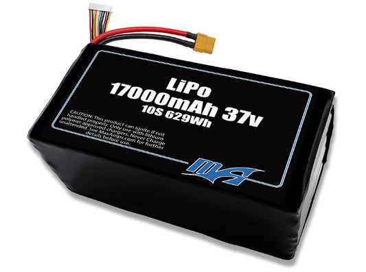 LiPo 17000 10S 37v Battery Pack