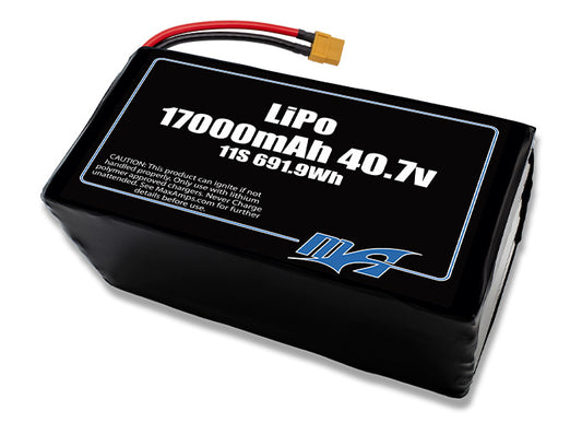 A MaxAmps LiPo 17000mAh 11S 40.7 volt battery pack