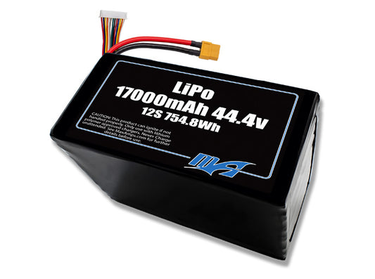 LiPo 17000 12S 44.4v Battery Pack